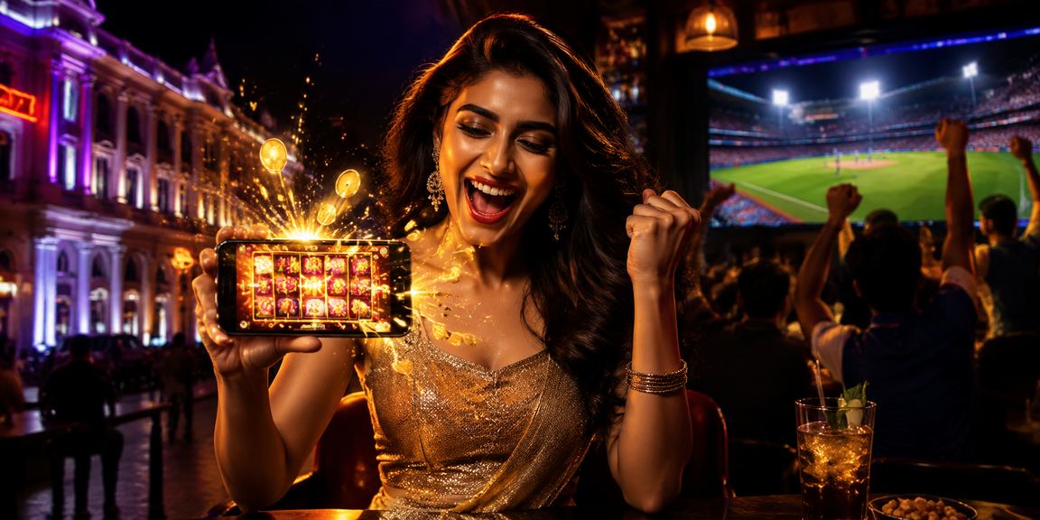 Delhi city night with cricket betting landmarks