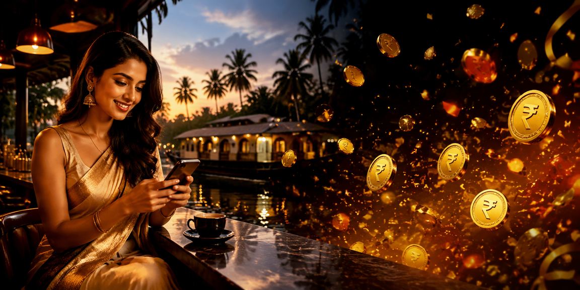 Peaceful Kerala backwaters with calm waters conveying balance